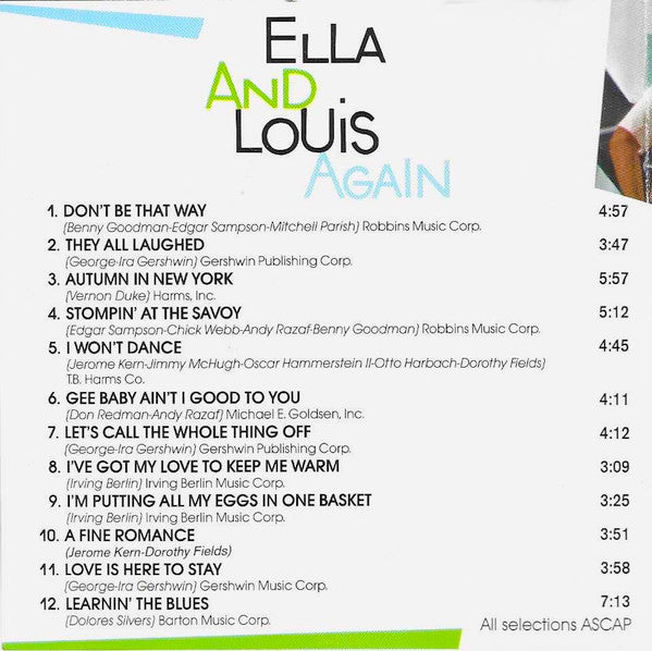 Ella* And Louis* : Ella And Louis Again (CD, Album, RE, RM)