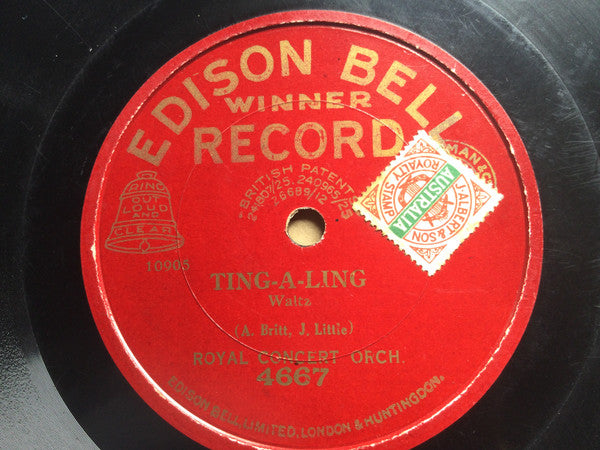 Royal Concert Orchestra : Sheila O'Shay / Ting-A-Ling (Shellac, 10")