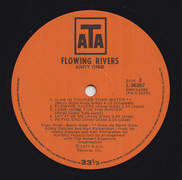 Andy Gibb : Flowing Rivers (LP, Album)