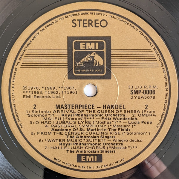 Handel* : Masterpiece (LP, Comp)