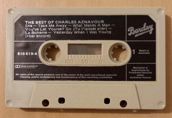Charles Aznavour : The Best Of Charles Aznavour (Cass, Comp)