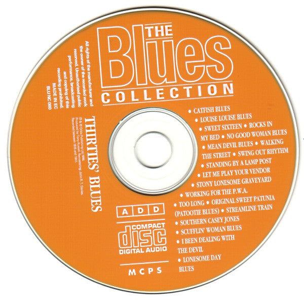 Various : Thirties' Blues (CD, Comp, RM)