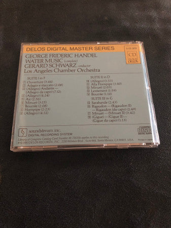 Georg Friedrich Händel - The Los Angeles Chamber Orchestra, Gerard Schwarz : Water Music (Complete) (CD, Album)
