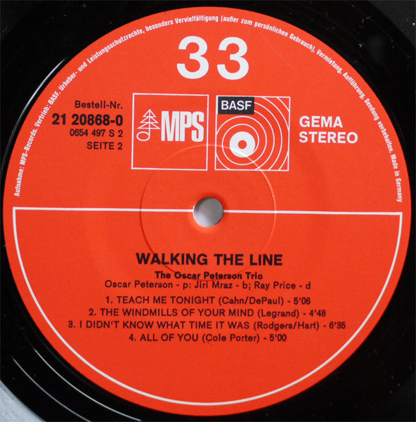 The Oscar Peterson Trio : Walking The Line (LP, Album)