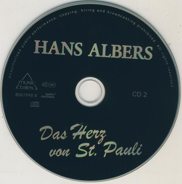 Hans Albers : Das Herz Von St. Pauli (2xCD, Comp, Mono)