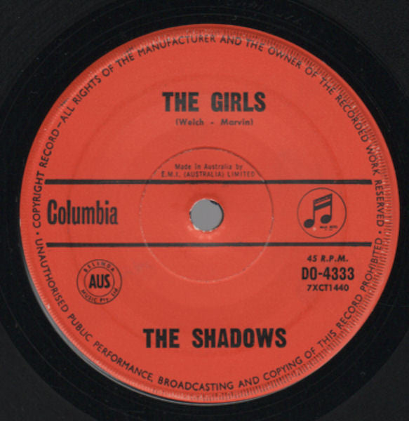 The Shadows : The Boys (7", Single)