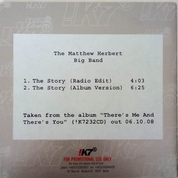 The Matthew Herbert Big Band : The Story (CDr, Single, Promo, Car)