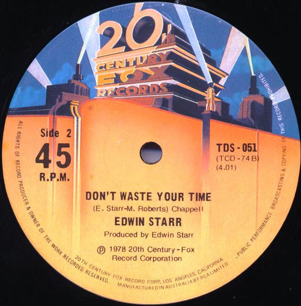 Edwin Starr : Contact / Don't Waste Your Time (12", Single)