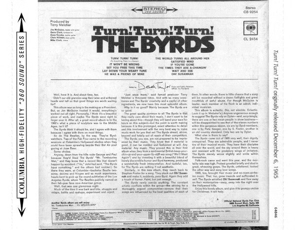 The Byrds : Turn! Turn! Turn! (CD, Album, Mono, RE, RM)