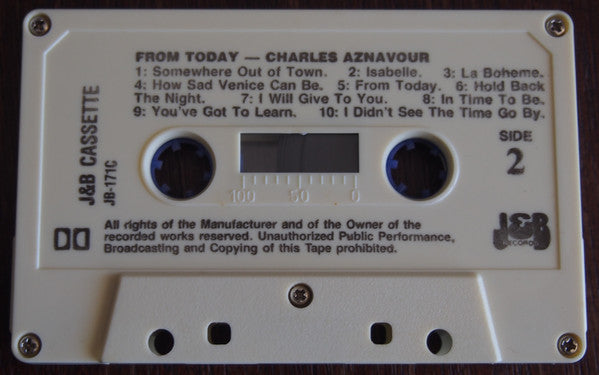 Charles Aznavour : From Today (Cass, Comp)