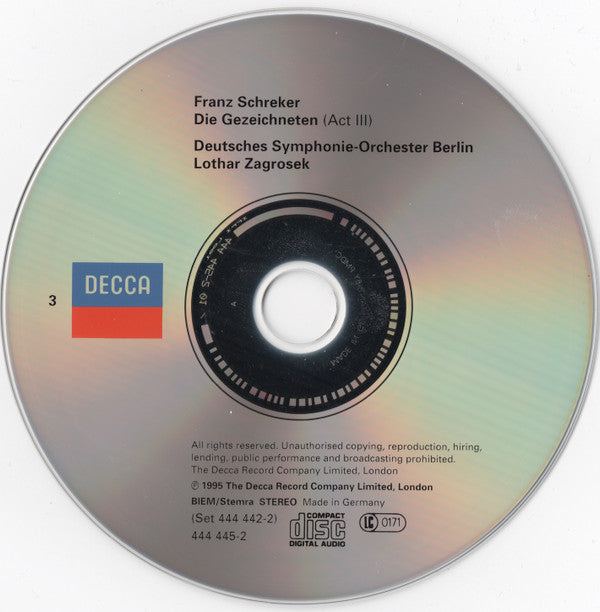 Schreker* – Kruse*, Connell*, Pederson*, Muff*, Polgar*, DSO Berlin*, Lothar Zagrosek : Die Gezeichneten (3xCD + Box, Album)