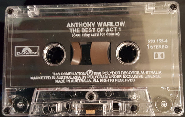 Anthony Warlow : The Best Of Act One (Cass, Album, Cle)