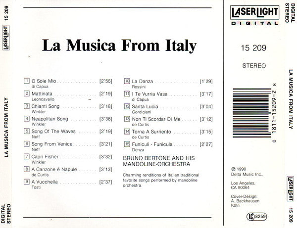 Orchester Bruno Bertone : La Musica From Italy (CD)
