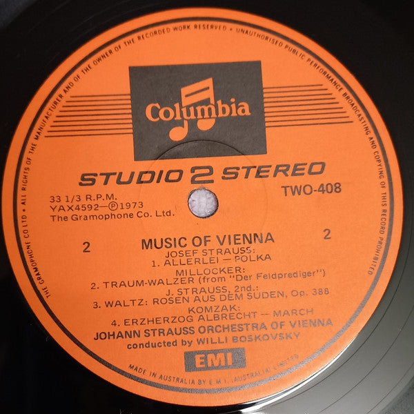 Johann Strauss Orchestra Of Vienna*, Willi Boskovsky : Music Of Vienna (LP, Album)