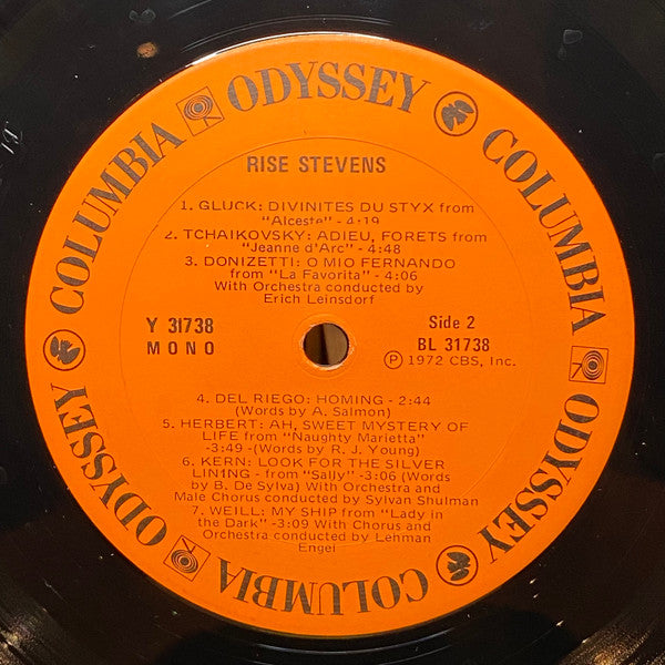 Risë Stevens : Rise Stevens (LP, Comp, Mono)