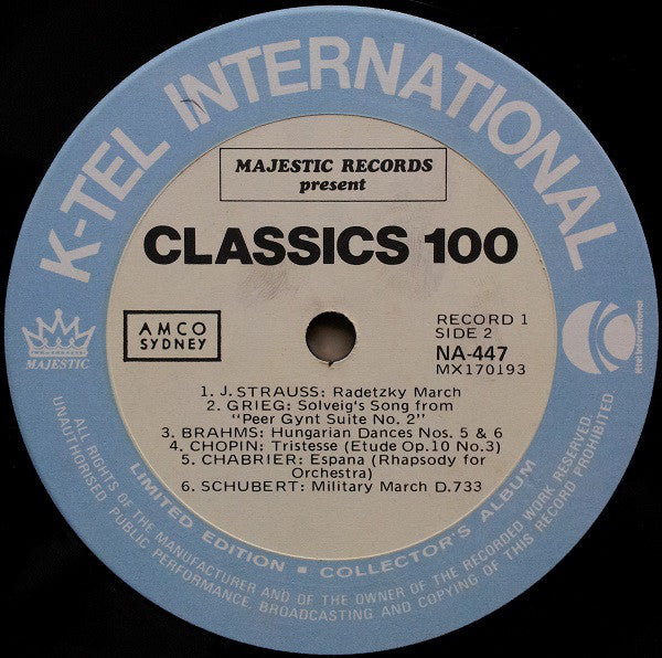 Various : Classics 100 (2xLP, Comp, Ltd)