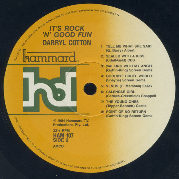 Darryl Cotton : It's Rock 'n' Good Fun (LP, Album)