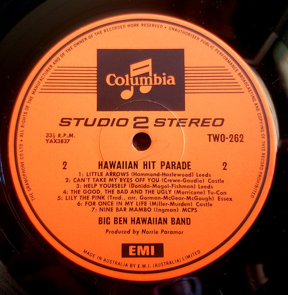 Big Ben Hawaiian Band : Hawaiian Hit Parade (LP, Album)