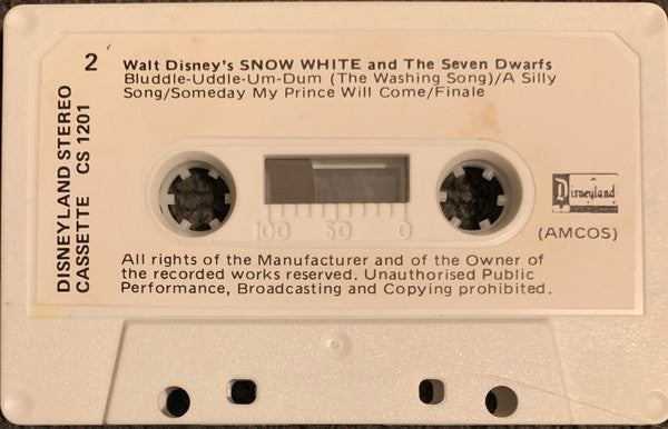 Various : Walt Disney's Snow White And The Seven Dwarfs (Music From The Original Motion Picture Sound Track) (Cass)