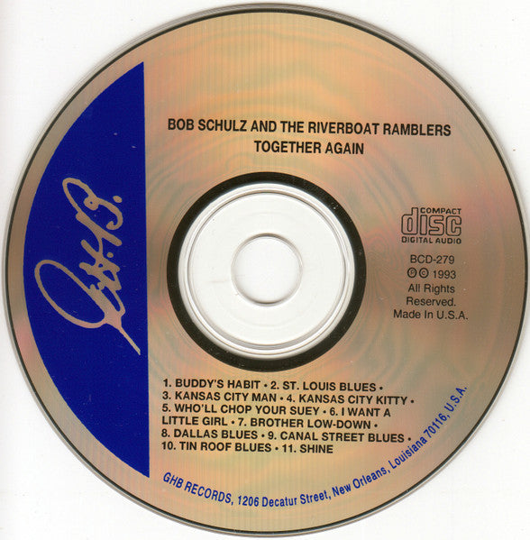 Bob Schulz And The Riverboat Ramblers : Together Again! (CD, Album, Comp)