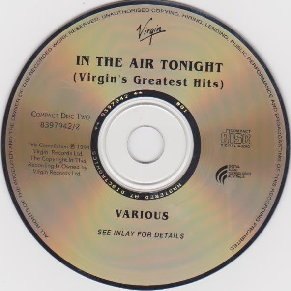 Various : In The Air Tonight - Virgin's Greatest Hits (2xCD, Comp)