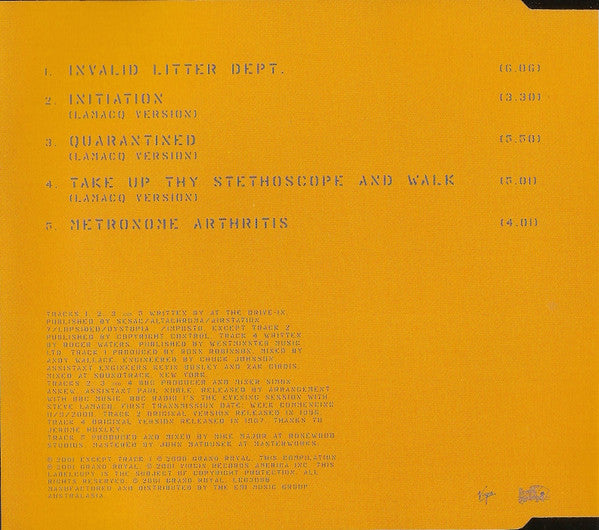 At The Drive-In : Invalid Litter Dept. (CD, Single, J-C)