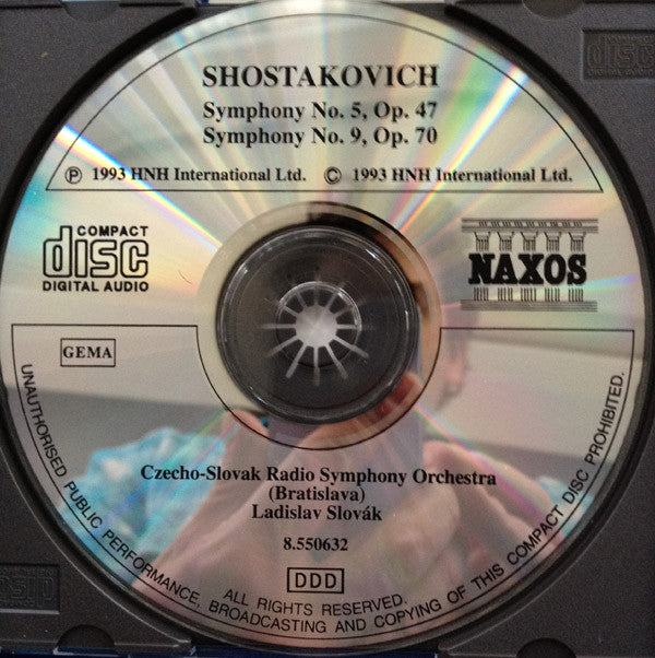 Dmitri Shostakovich, Slovak Radio Symphony Orchestra, Ladislav Slovák : Symphonies Nos. 5 And 9 (CD)