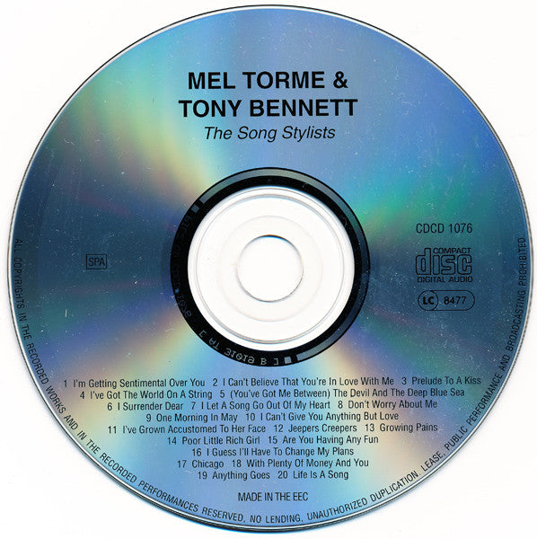 Mel Torme* & Tony Bennett : The Song Stylists (CD, Comp)