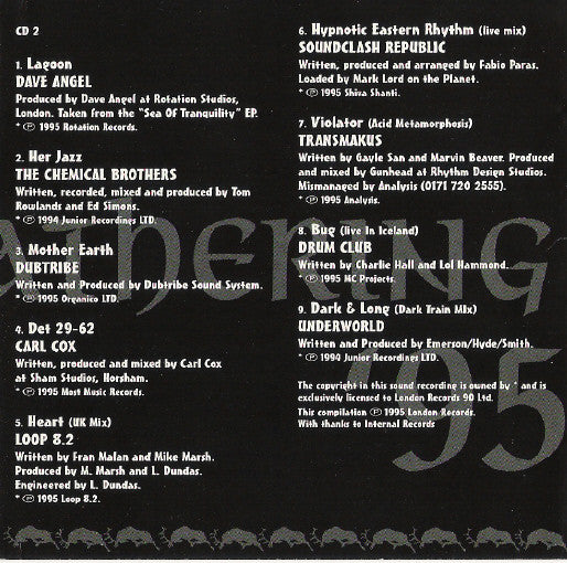 Various : UK Tribal Gathering '95 (2xCD, Comp)