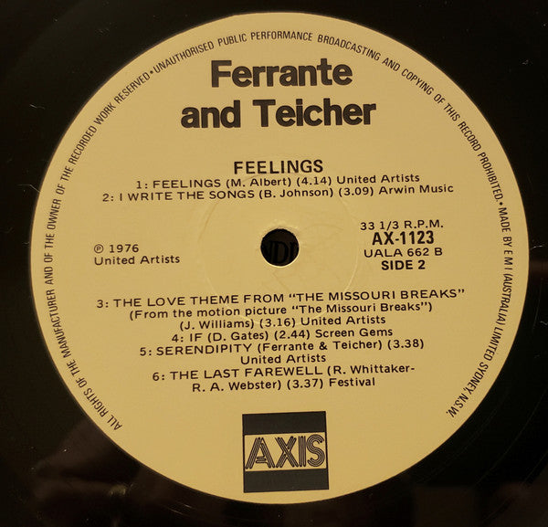 Ferrante & Teicher : Feelings (LP, Album, RE)