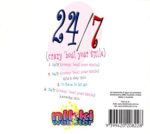 Nikki Webster : 24/7 (Crazy 'Bout Your Smile) (CD, Single, Dig)