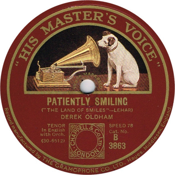 Derek Oldham : You Are My Heart's Delight / Patiently Smiling (Shellac, 10")
