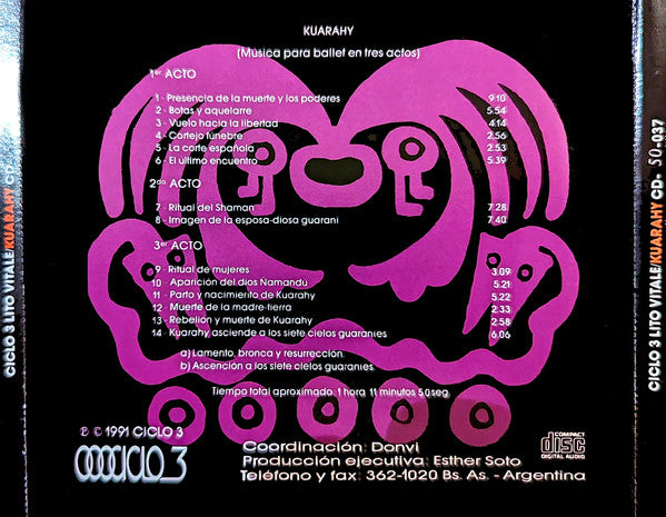 Lito Vitale : Kuarahy (Música Para Ballet En Tres Actos) (CD, Album)