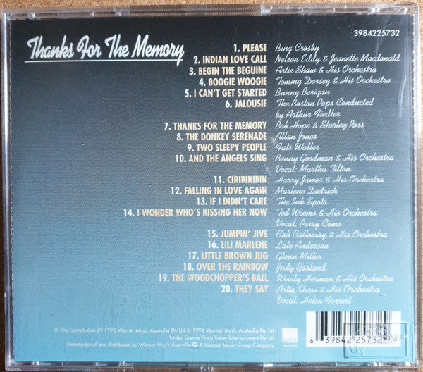 Various : Thanks For The Memory (CD, Comp)