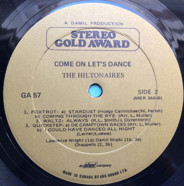 The Hiltonaires : Come On, Let's Dance (LP)