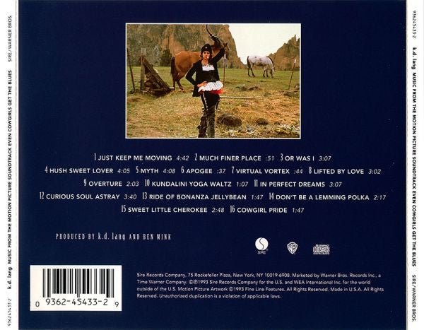 k.d. lang : Music From The Motion Picture Soundtrack Even Cowgirls Get The Blues (CD, Album)