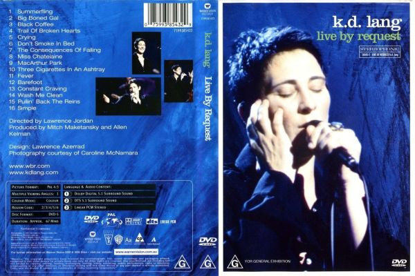 k.d. lang : Live By Request (DVD-V, RE, Multichannel, PAL)