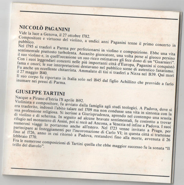 Various : Paganini-Tartini Violinkonzerte (CD, Comp)