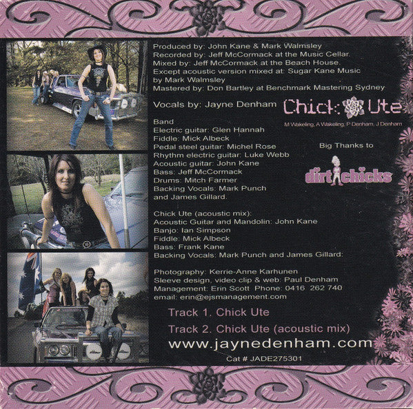 Jayne Denham : Chick Ute (CD, Single)