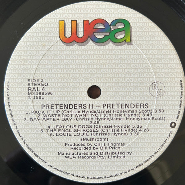 The Pretenders : Pretenders II (LP, Album)
