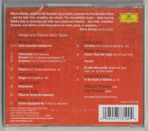 Mischa Maisky, Lily Maisky : ¡España! - Songs And Dances From Spain (CD, Album)