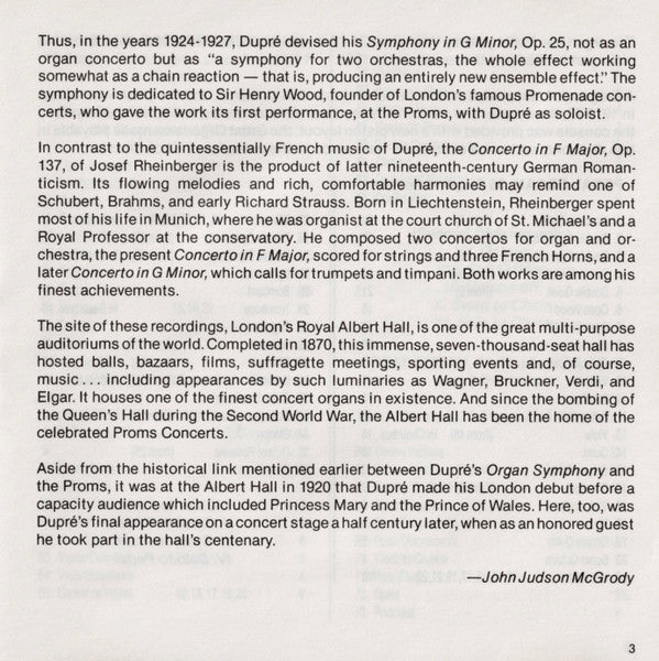 Dupré* / Rheinberger* - Michael Murray (4) , Organ Jahja Ling – Royal Philharmonic Orchestra : Symphony In G Minor / Organ Concerto No. 1 (CD)