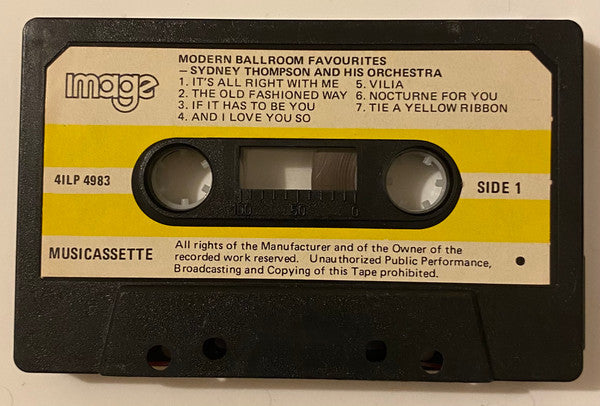 Sydney Thompson And His Orchestra : Play Modern Ballroom Favourites (Cass)