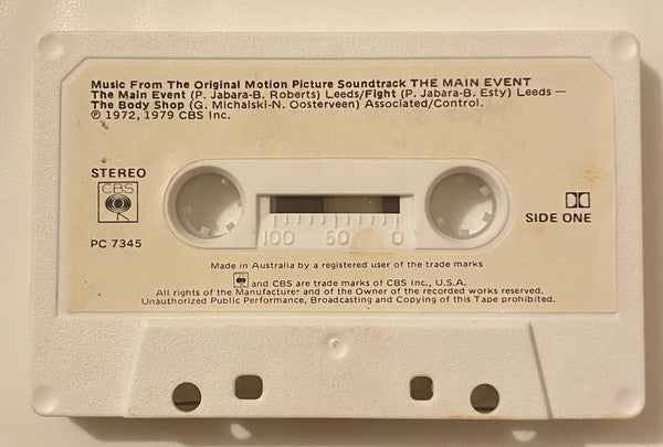 Various : The Main Event - Music From The Original Motion Picture Soundtrack (Cass, Album)