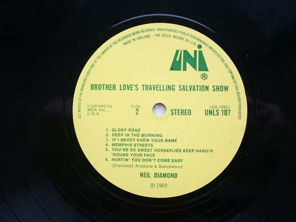Neil Diamond : Brother Love's Travelling Salvation Show (LP, Album, Gat)