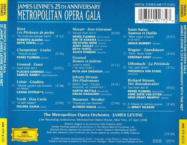 James Levine (2) : James Levine's 25th Anniversary Metropolotan Opera Gala (CD, Album)