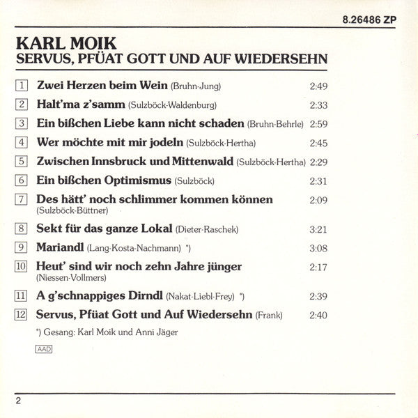 Karl Moik : Servus, Pfüat Gott Und Auf Wiedersehn (CD)