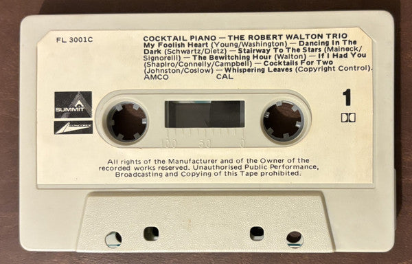 Robert Walton Trio* : The Cocktail Piano (Cass, Album)