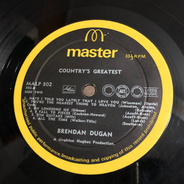 Brendan Dugan : Country's Greatest (LP, Album)