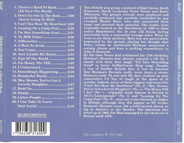 Herman's Hermits : A Kind Of Hush (CD, Comp)